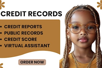 credit report review, public records research and dispute support