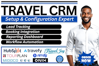 setup hubspot travefy traveljoy tourplan fareharbor midoco rezdy smartxcrm onix