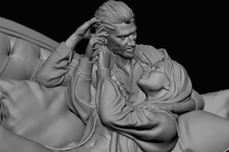 sculpt print 3d figures, dnd miniatures, character modeling stl resin printing
