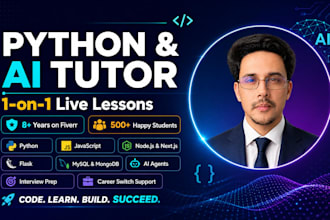 teach you python, ai agents, next js, node js, agentic ai, javascript