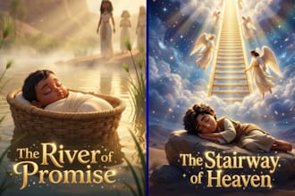 bible themed illustration children story book illustration christian book cover
