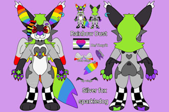 furry ref sheet reference sheet furry art furry fursona character sheet design