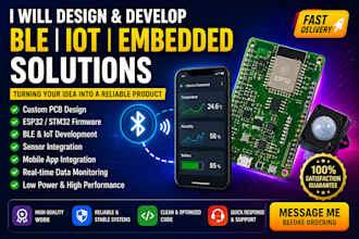 develop ble embedded systems pcb design firmware and iot mobile apps