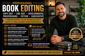 do book editing copy line edit developmental proofreading fiction substantive