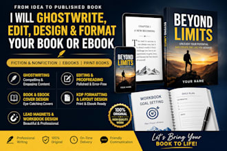 be your complete ebook ghostwriter editor book designer KDP expert