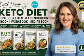design canva keto diet cookbook meal plan nutrition ebook workbook