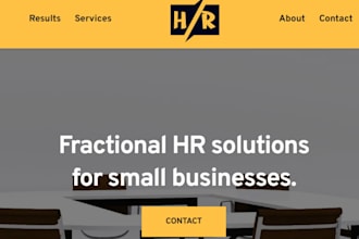 design wix fractional HR business website HR consultant  interim HR website