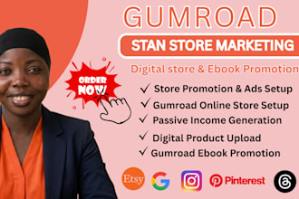 gumroad store setup for digital products launch in  24hours
