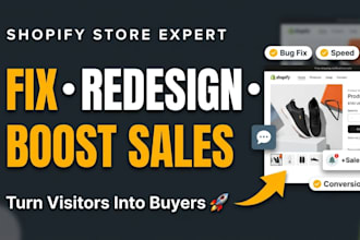 redesign shopify store to fix bugs and boost conversion