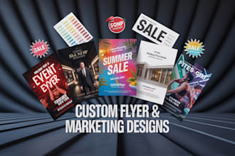 design custom, vibrant marketing flyers and promotional visuals