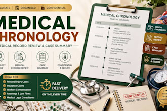 do medical chronology, medical record review, and case summary