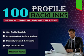 provide 100 manual da 90 high authority profile backlinks for google rank