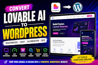 convert lovable ai website to wordpress responsive website
