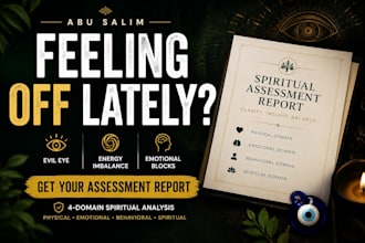 provide a spiritual assessment for evil eye and energy imbalance