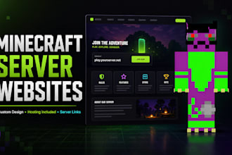 create a professional website for your minecraft server