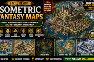 do isometric cinematic fantasy maps games worldbuilding environment tabletop