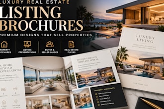 design listing brochure luxury real estate property presentation or buyer guide