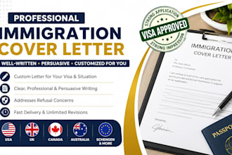 write a persuasive immigration cover letter for your visa