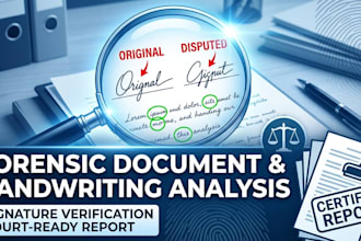 do forensic document, handwriting comparison, signature verification, analysis