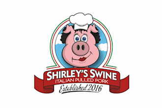 make fantastic logo for food italian pulled pork specialty