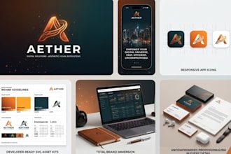 design saas startup tech business ai favicon app icon logo and branding kitv