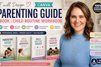 design canva parenting ebook child routine workbook lead magnet pdf