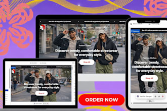 design shopify store, clothing website, fashion store, streetwear shopify store