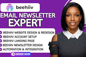 setup beehiive newsletter, landing page, beehiiv account manager beehiiv website