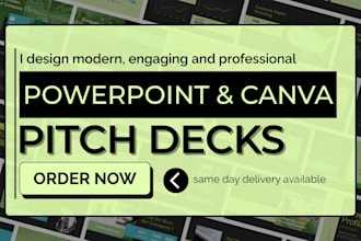 create investor pitch deck film pitch deck edit update revamp presentation slide