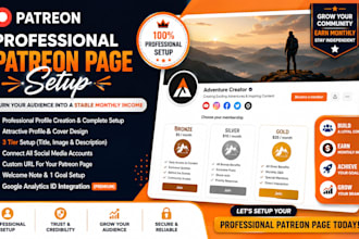 create professional patreon profile and patreon page setup