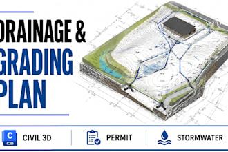 create stormwater drainage and grading plans in civil 3d