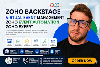 zoho backstage, virtual event management, zoho event automation, zoho expert
