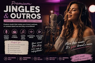 sing a custom jingle commercial radio ad podcast intro and outro music