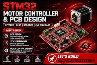 do stm32 motor controller pcb design, stepper driver firmware for robotics cnc