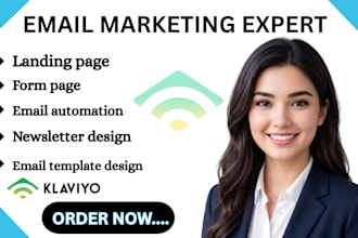 design landing pages and email templates and also klaviyo automation