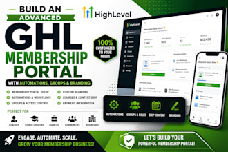 build and setup gohighlevel community, membership community, ghl client portal
