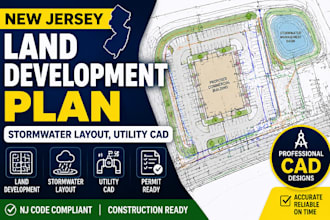 design land development plan, stormwater layout utility cad for new jersey homes