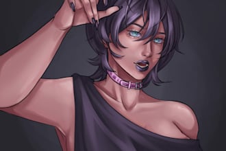 draw your oc or anime character in semi realistic art style