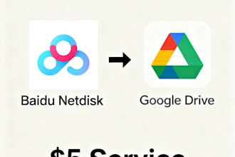 download files from baidu netdisk and upload to google drive