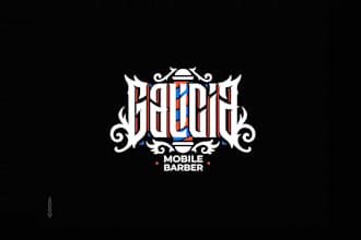 design modern barber barbershop beauty salon logo