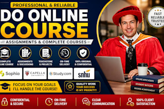 do online course, assignments, touchstone, sophia learning, capella, studycom
