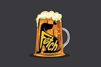 do strong logo that screams dog park and bar for the owners