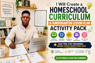 create a homeschool curriculum and kindergarten lesson plan activity pack