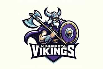 design high quality viking mascot logo with free source file