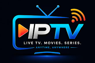 design a modern iptv logo for your streaming brand