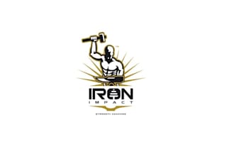design iron strength coaching logo