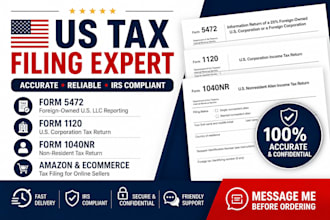 file US tax return for non resident llc 5472 and 1120 professionally