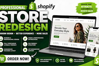 redesign your shopify store for more sales and better branding for your store