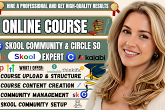 setup, manage and optimize skool community circle so and online course migration