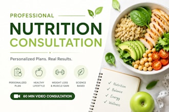 be your nutritionist for diet plan and nutrition coach